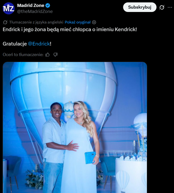 Tak będzie miał na imię SYN Endricka :D